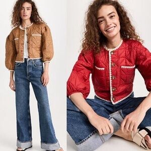 REVERSIBLE 2 Jackets in 1! Veronica Beard Red and Brown Puffers L M